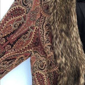 Paisley print coat